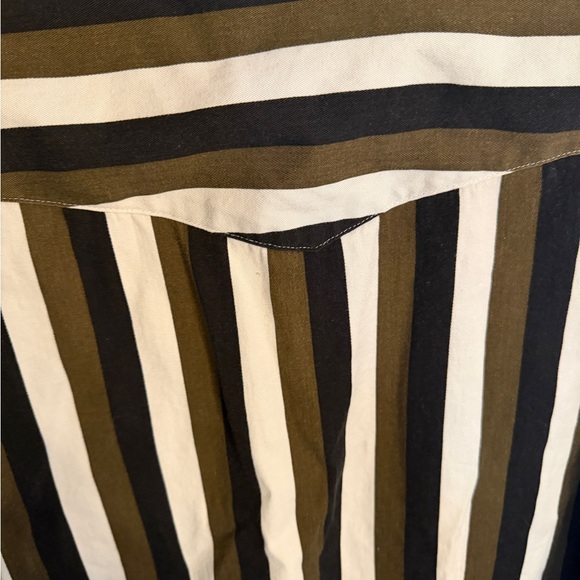 Vintage Wrangler Striped Brown and White Men's Pearl Snap Shirt - Picture 4 of 7